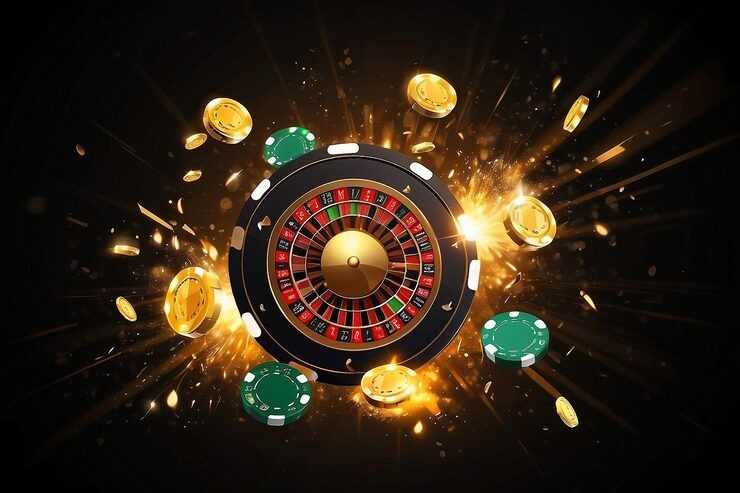 Red Tiger slot interface on mobile phone showing reel layout and spin button